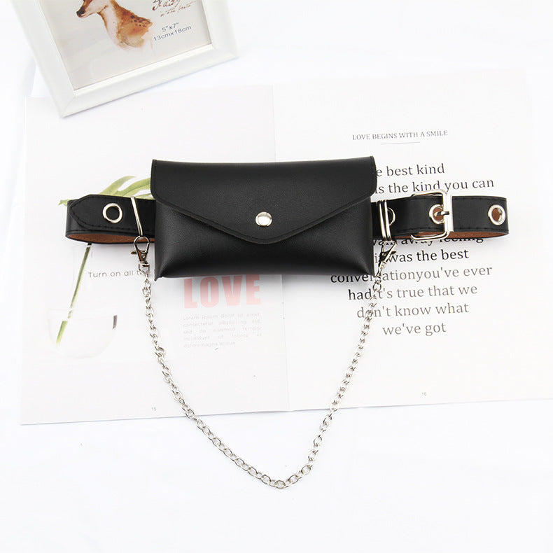Whoelsale PU Full Hole Punk Style Waistband